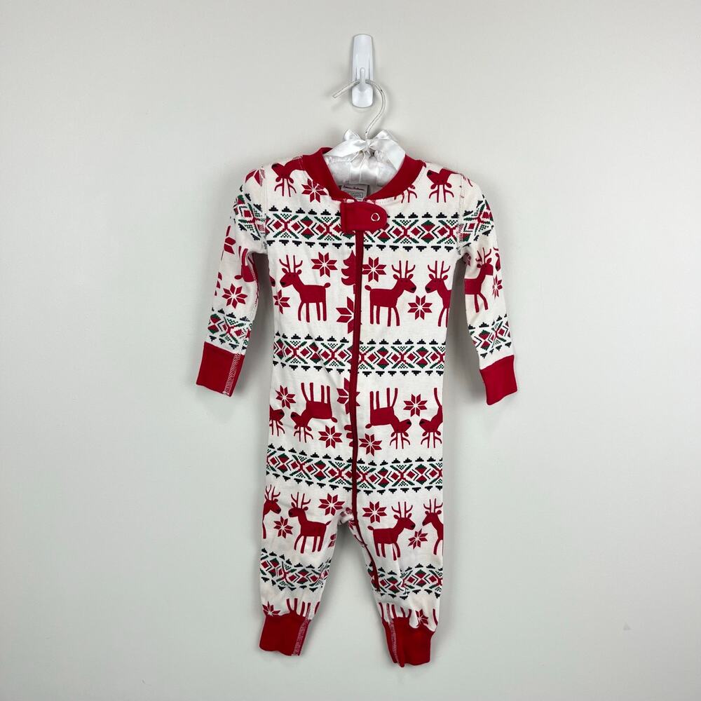 Hanna Andersson Holiday Dear Deer HannaJams Sleeper75 cm 12-18 Months
